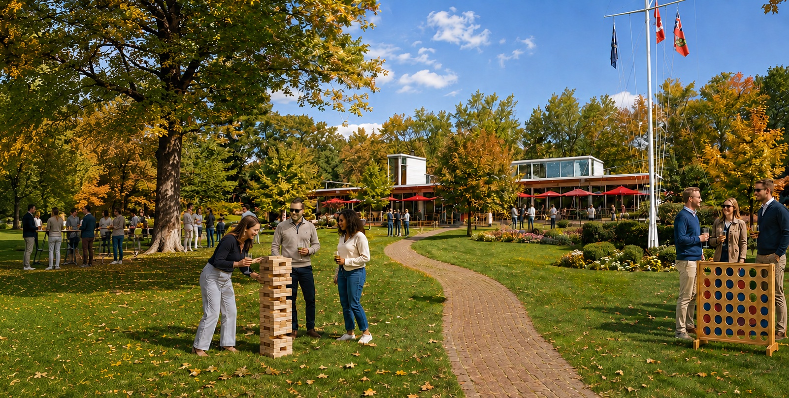 Island Yacht Club in autumn